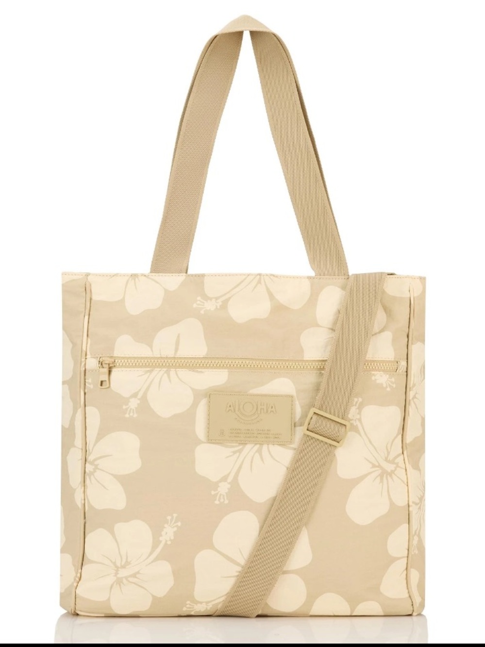 🌺 BNWT ALOHA Collection Keep it Light Hana Hou Daily Tote Bag Creme/Dune